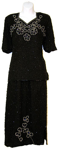 2 Piece Formal Blouse and Skirt Set