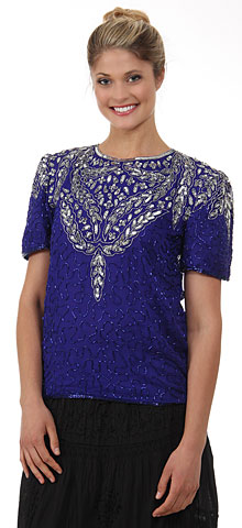 Fully Beaded Pullover Blouse