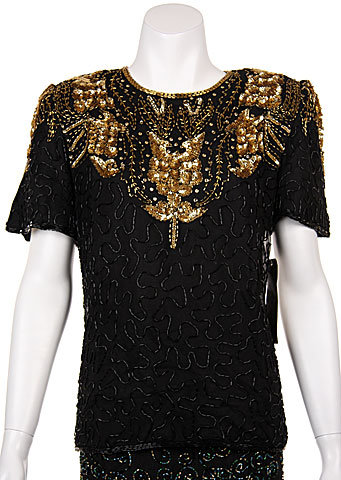 Hand Beaded Sequin Blouse
