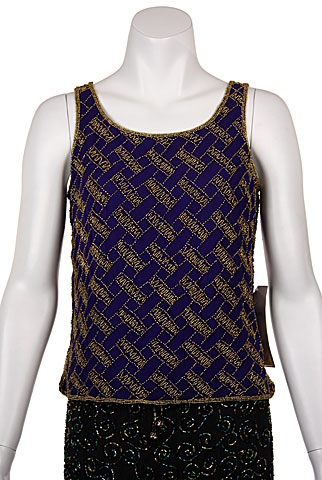 Diagonal Bead Design Tank Top