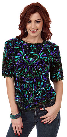 Fully Sequined Beaded Blouse
