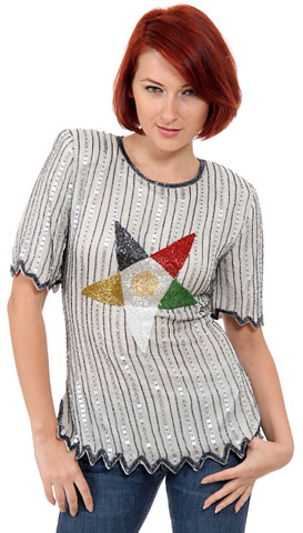 Cheerful Star Hand Beaded Blouse