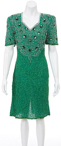 Floating Drops Hand Beaded and Sequined Dress