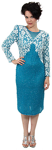 Keyholed Back Beaded Short Dress