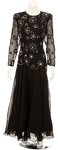 Rich Petals Hand Beaded Formal Gown