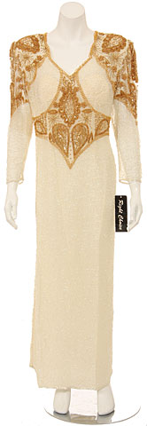 Multi-Pattern Sequin Designed Evening Dress