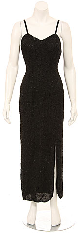Dark Night Hand Beaded Long Formal Dress