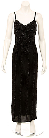 Dropping Vines Hand Beaded Long Formal Dress