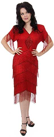 Twenties Inspired Hand Beaded Vintage Dress
