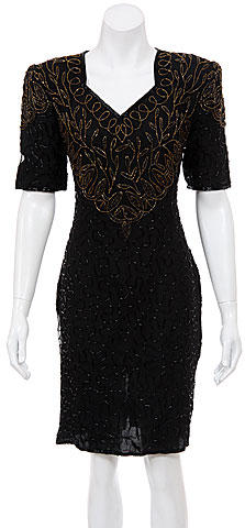Growing Paradise Hand Beaded Short Dress