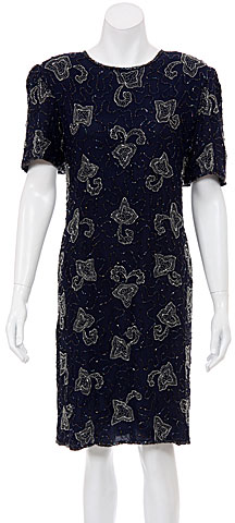 Flower Hook Hand Beaded Short Dress