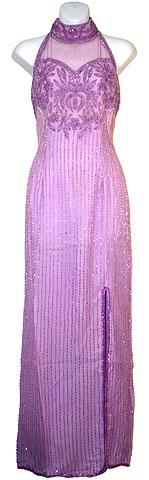Halter Neck Sequined Formal Cocktail Dress