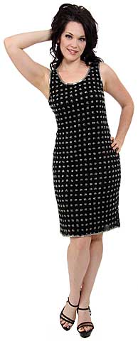 Sleeveless Short Handbeaded Formal Evening Dress