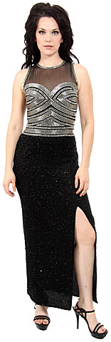 Hand Beaded Sequin Formal Dress