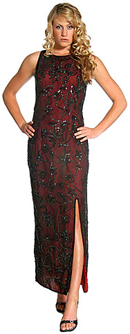 Fully Beaded Sequined Evening Dress