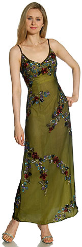 Multi Colored Flowered Sequin Dress