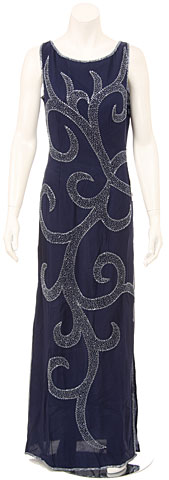 Full Length Sequined Designed Evening Gown