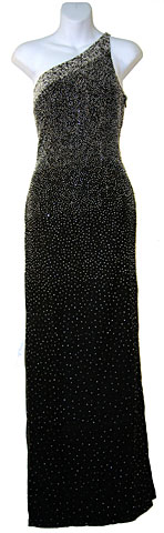 Single Shoulder Beaded Cocktail Dress. 9219.