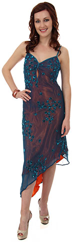Asymmetric Beaded Prom Dress . 9232.