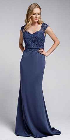 Sweatheart Neckline Embroidered Evening Gown
