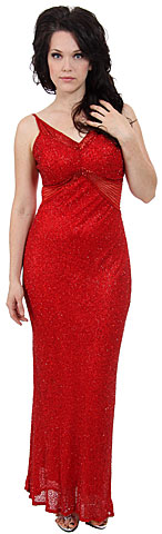 Fully Beaded Slim Cut Formal Dress. d1030.