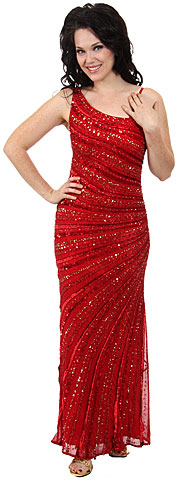 Striped Sequin Beaded Formal Evening Dress. d1111.