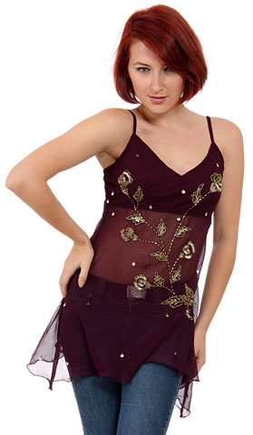 Embellished Roses Hand Beaded Top