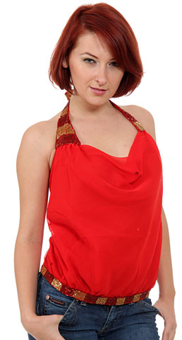 Sparkling Bricks Halter Neck Top