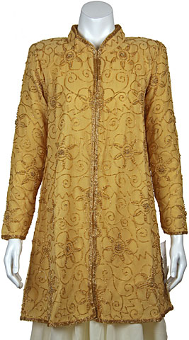 Long Formal Hand Beaded Jacket