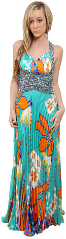 Tropical Elegance Long Formal Dress