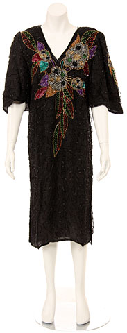 Marvelous V-Neck Short Sleeved Sequin Gown