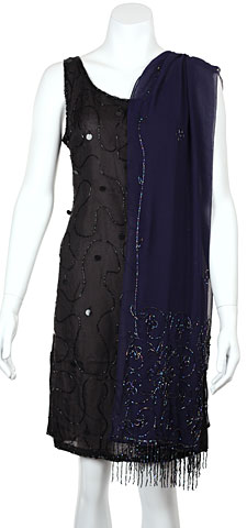 Hand Beaded Floral Print Scarf