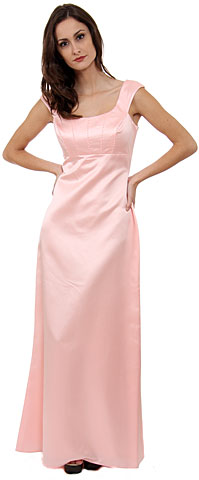 Boat Neck Beaded Bridesmaid Dress. wb038.