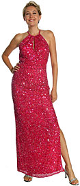 Halter Neck Sequined Cocktail Dress