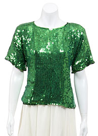 Fully Hand Sequined Pull Over Top. 3001.