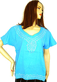 Half Sleeve Embroidered Top