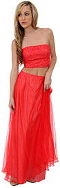 Criss Crossed Strapless 2 pc Dress