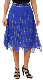 Bead Embellished Knee Length Skirt . ks107.