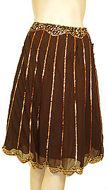 Bead Embellished Knee Length Skirt . ks96.