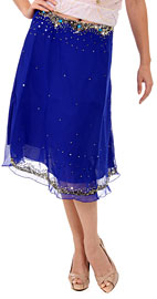 Bead Embellished Tea Length Skirt. ks98.