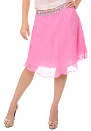 Bead Embellished Knee Length Skirt . ks99.
