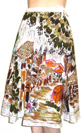 Multi-Color Print Skirt . s12015.