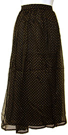 Polka Dots Long Polyester Skirt. skt-01.